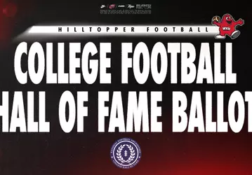 Cover art to promote a story on WKU's National Football Foundation College Football Hall of Fame nominees.