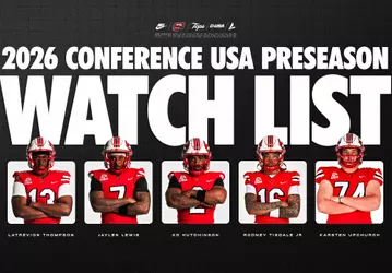 WKU Football had five played named to the Conference USA Preseason Watch List, the conference announced Thursday. Quarterback Rodney Tisdale Jr., safety Jaylen Lewis, offensive lineman Karsten Upchurch, defensive end LaTrevion Thompson and wide receiver/punt returner K.D. Hutchinson received the preseason recognition.