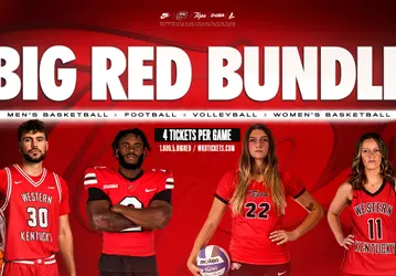WKU Athletics announced the return of the Big Red Bundle ticket package on Wednesday. The Big Red Bundle is priced at only $600, but carries a value of over $1,100 – savings of more than $500! The Big Red Bundle includes four (4) tickets to every home Football, Men's Basketball, Women's Basketball and Volleyball game during the 2026-27 athletic season – excluding postseason play.