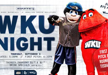 WKU Night at the Hot Rods is scheduled for Thursday, Sept. 3