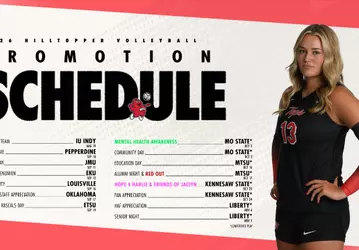 2026 Volleyball Promotion Schedule Graphic