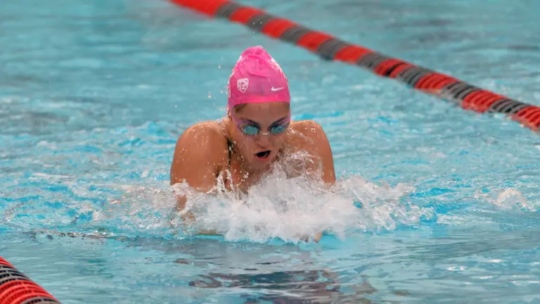 Swimming Trails No. 3 Cal After First Day of Meet