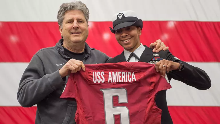 Aircraft Carrier Visit Highlights Day Three in Holiday Bowl Week