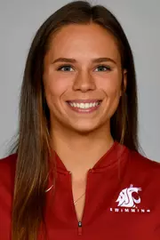 Members of the Washington State swimming pose for website roster pictures during poster photo day, Friday, Aug. 30, 2019 at Gibb Pool in Pullman, Wash.