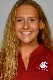 Members of the Washington State swimming pose for website roster pictures during poster photo day, Friday, Aug. 30, 2019 at Gibb Pool in Pullman, Wash.