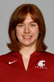 Members of the Washington State swimming pose for website roster pictures during poster photo day, Friday, Aug. 30, 2019 at Gibb Pool in Pullman, Wash.