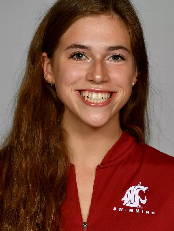 Members of the Washington State swimming pose for website roster pictures during poster photo day, Friday, Aug. 30, 2019 at Gibb Pool in Pullman, Wash.
