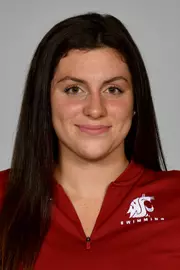 Members of the Washington State swimming pose for website roster pictures during poster photo day, Friday, Aug. 30, 2019 at Gibb Pool in Pullman, Wash.
