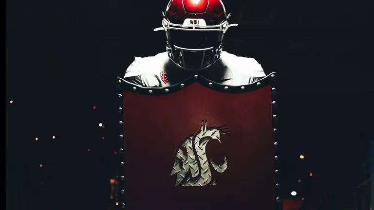 Armoring the Cougs: AgTM 201 metal shop builds custom shield for Cougar football promo