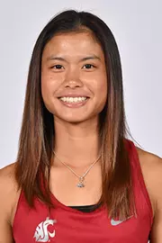 Tennis players on a white background on the campus of Washington State University, Wednesday, September 20, 2023.