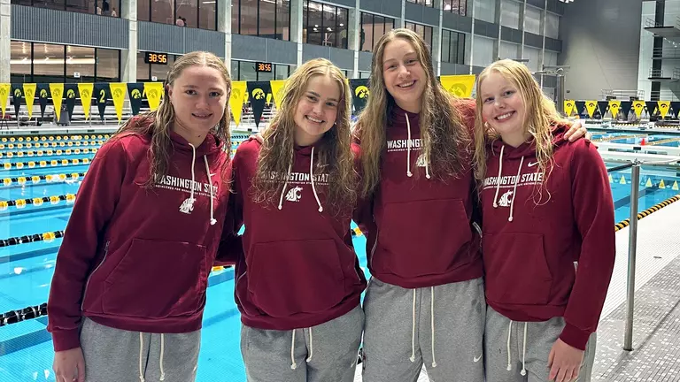 Revitt and 200 Free Relay Post Wins, WSU Sits Second at Hawkeye Invite