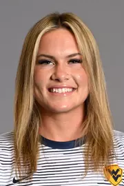Members of the WVU women's soccer team pose for headshots at Hope Coliseum on July 20, 2026.