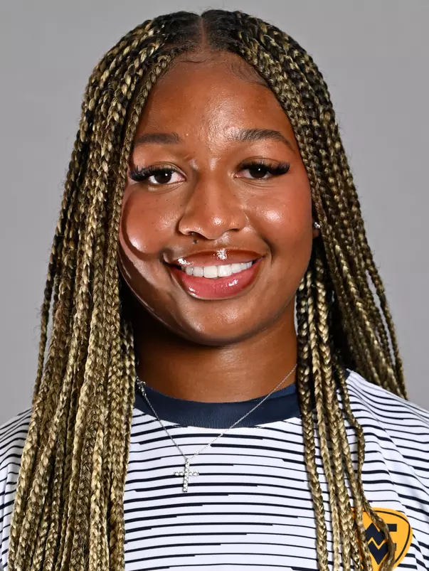 Members of the WVU women's soccer team pose for headshots at Hope Coliseum on July 20, 2026.