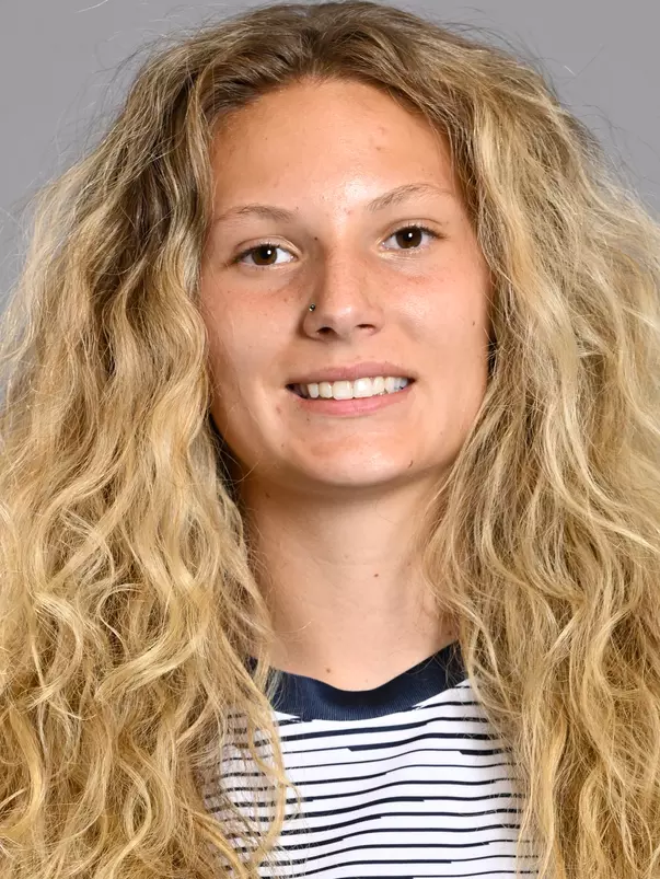 Members of the WVU women's soccer team pose for headshots at Hope Coliseum on July 20, 2026.