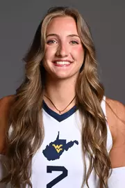 A headshot of WVU Volleyball player Anna Barr