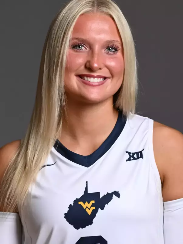A headshot of WVU Volleyball player Lauren Duncan