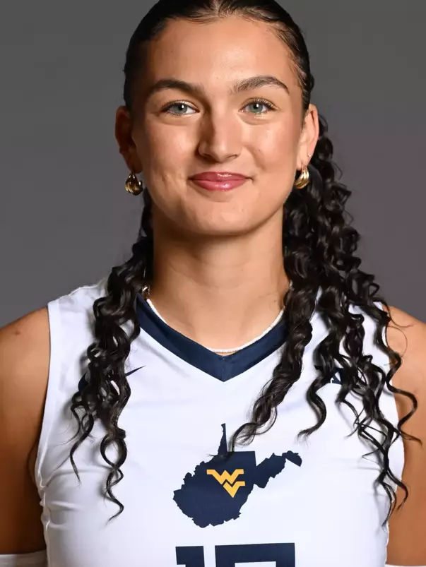 A headshot of WVU Volleyball player Sophia Fallah