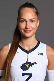A headshot of WVU Volleyball player Mirjam Kask