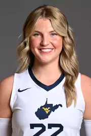A headshot of WVU Volleyball player Maddy McGath
