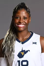 A headshot of WVU Volleyball player Trinity Sheridan