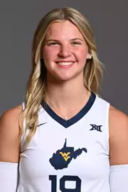 A headshot of WVU Volleyball player Reagan Turk