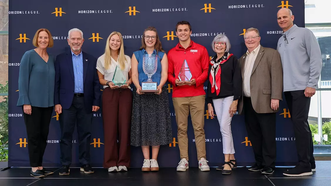Youngstown State representatives are presented with the 2025-26 McCafferty Trophy and the men's and women's all-sports awards.