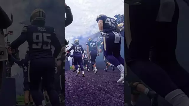 Poster image for Bring 'em out, bring 'em out āļø #GoHuskies #universityofwashington #football #runout #seattle