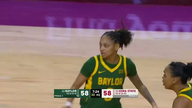 Poster image for Baylor Basketball (W): Taliah Scott Highlights (21 PTS) at Iowa State | January 4, 2026