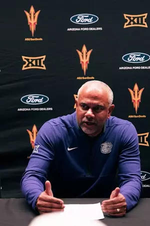 Poster image for K-State Men's Basketball | Postgame Press Conference at Arizona State