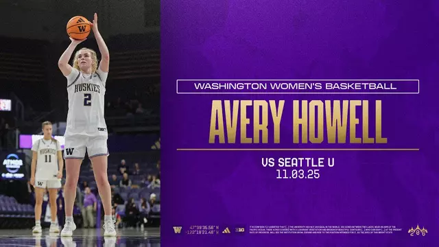 Poster image for Avery Howell Highlights | Washington Women's Basketball vs Seattle U