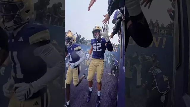Poster image for No cameras were harmed in the filming of this runout 🤳 #GoHuskies #collegefootball #celebration