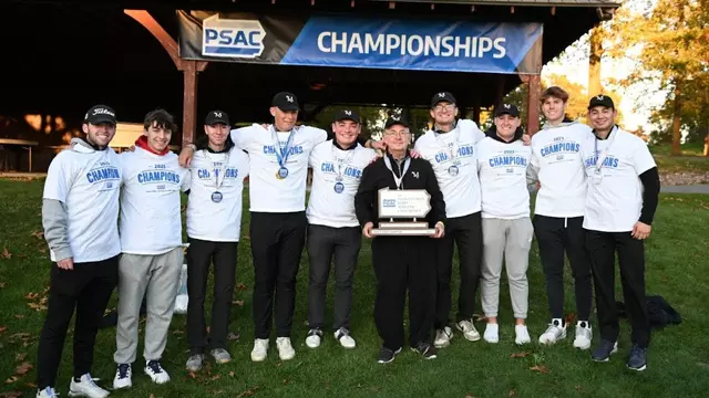 Poster image for Millersville Golf Coach Scott Vandegrift talks about the 2023 PSAC Championship