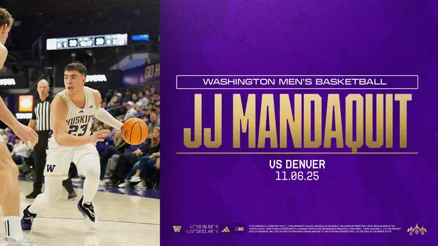 Poster image for JJ Mandaquit Highlights | Washington Men's Basketball vs Denver