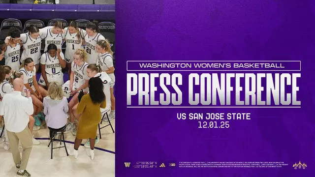 Poster image for Washington Women's Basketball Postgame Press Conference: San Jose State