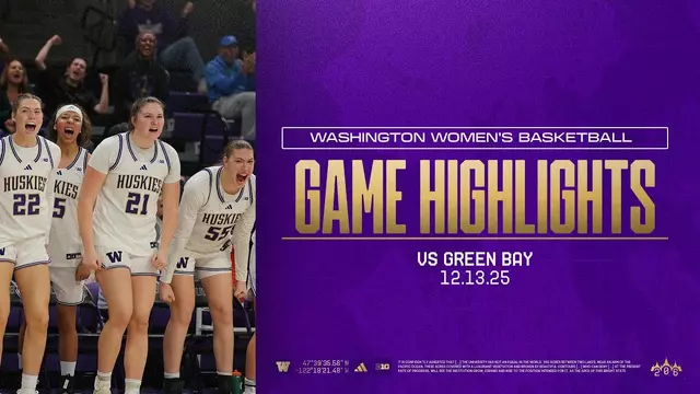 Poster image for Washington 79, Green Bay 74 | Huskies Highlights