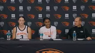 Scott Rueck, Jenna Villa, Tiara Bolden | WBB Postgame Press Conference vs. Alaska-Fairbanks (Exh.)