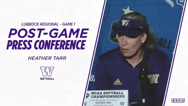 Poster image for Washington Softball Lubbock Regional Game 1 Postgame Press Conference