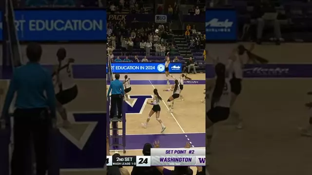 Poster image for UW Volleyball vs. Iowa Set Two Win