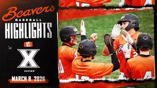 Oregon State Baseball Highlights: 3/8/26 vs. Xavier