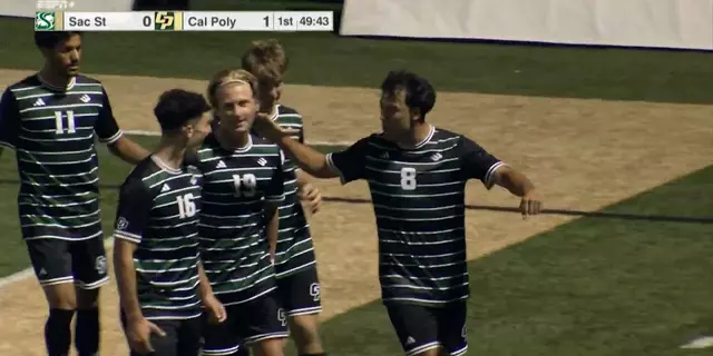 Poster image for Cal Poly vs. Sac St, Men's Soccer Highlights -- Oct. 9th, 2024