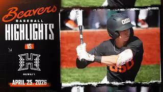 Oregon State Baseball Highlights: 4/25/26 vs. Hawaii