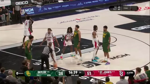 Poster image for Baylor Basketball (M): Michael Rataj (12 PTS) vs. St. John's | November 25, 2025