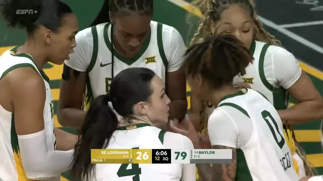 Poster image for Baylor Basketball (W): Taliah Scott Highlights (23 PTS) vs. Southeastern La. | December 3, 2025