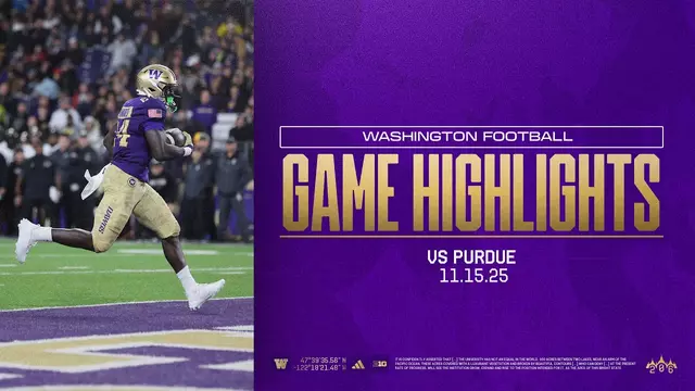 Poster image for Washington 49, Purdue 13 | Huskies Highlights