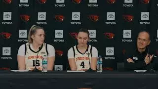 Ally Schimel, Lizzy Williamson, Scott Rueck | Oregon State WBB Postgame vs. San Francisco
