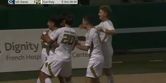 Poster image for Cal Poly vs. UC Davis, Men's Soccer Highlights -- Oct 1st, 2025