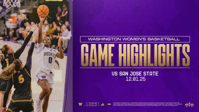 Poster image for No. 21 Washington 80, San Jose State 54