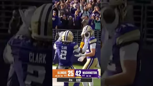 Poster image for 25+42=67 🤯 #GoHuskies #collegefootball #67 #celebration