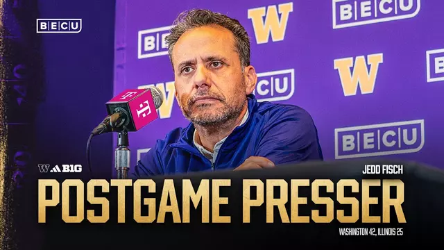 Poster image for Head Coach Jedd Fisch Postgame Press Conference: Illinois