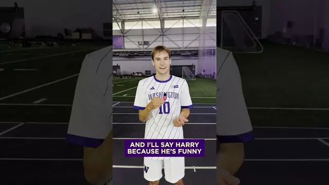 Poster image for Who are you bringing on a deserted island? 🤔🏝️ #GoHuskies #collegesoccer